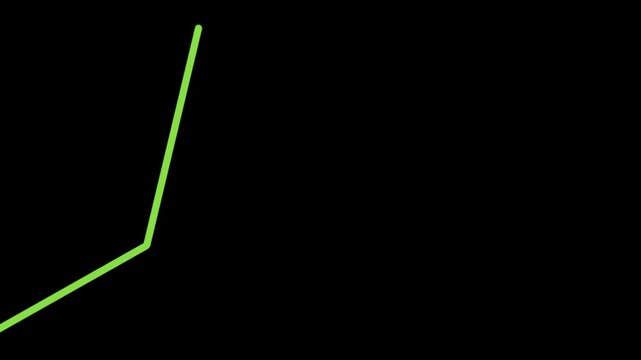 Glowing neon L-shaped line on black background for modern tech and futuristic design