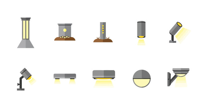 Security cameras in various designs.