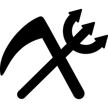 halloween scythe and trident