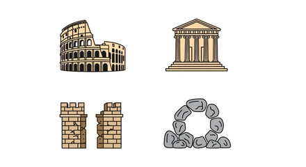 Ancient Roman Architecture Stone Structures. © Yasmin