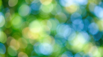 Obraz premium Abstract Blurred Green and Blue Nature Background Photo for Nature and Environment Themes
