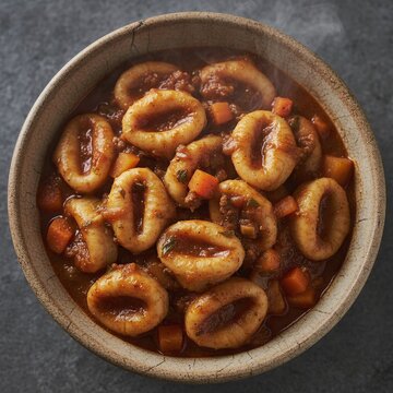 Skyu &ndash; rustic thumbprint pasta in hearty stew, Ladakh traditional, Hearty stew with thumbprint pasta &ndash; Skyu, Ladakh mountain cuisine, Asian cuisine, Indian cuisine
