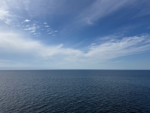 Endless blue sea and beautiful sky.