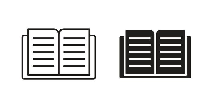 Book icon on white background. icon set