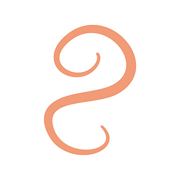 Tapeworm Cartoon Illustration in Flat Vector Style, Parasite Worm for Medical, Biology and Educational Design