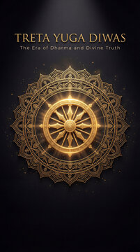 Treta yuga diwas the era of dharma divine truths golden wheel mandala