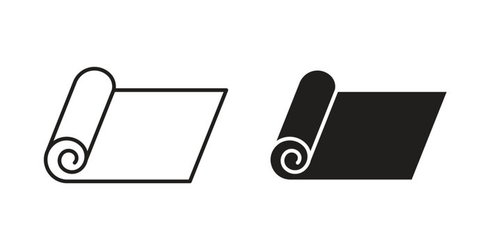 Construction film roll icon on white background. icon set