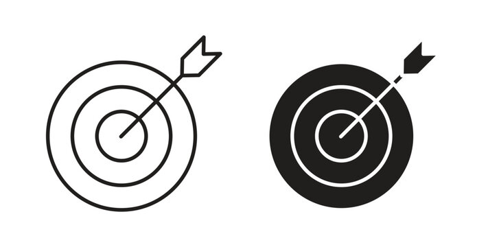 Darts icon on white background. icon set