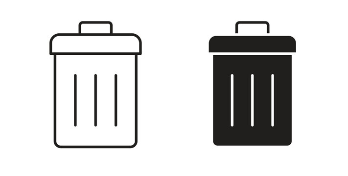 Delete icon on white background. icon set