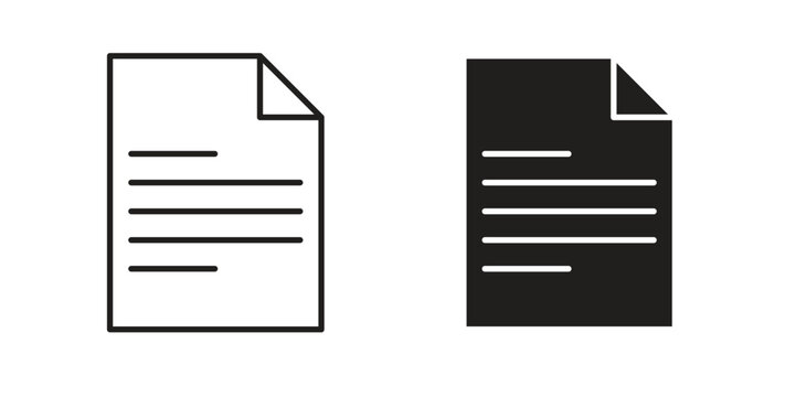Document icon on white background. icon set