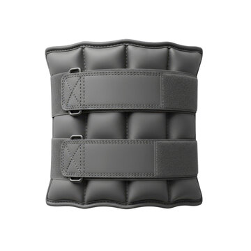 Gray ankle weights isolated on transparent background
