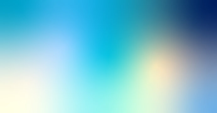 Abstract blurred gradient background featuring shades of blue, teal and yellow