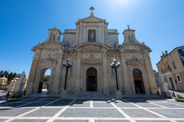 Obraz premium St. Paul's Collegiate and Proto-Parish facade - Rabat, Malta
