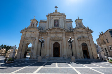 Obraz premium St. Paul Collegiate and Proto-Parish facade - Rabat, Malta