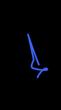 Glowing blue question mark symbol on black background for mystery or decision concept