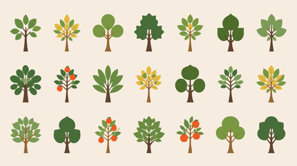 A simple, clean tree illustration against a neutral background creates a calming and inviting atmosphere. Perfect for nature-themed designs, website b © jajang