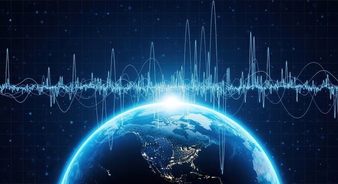 Earth's Electromagnetic Waves Global Energy and Signal Propagation Visualization