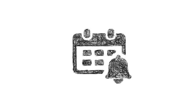Sketch reminder icon animation - smooth progressive reveal