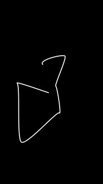 Minimalist white hook icon on black background for design and branding elements