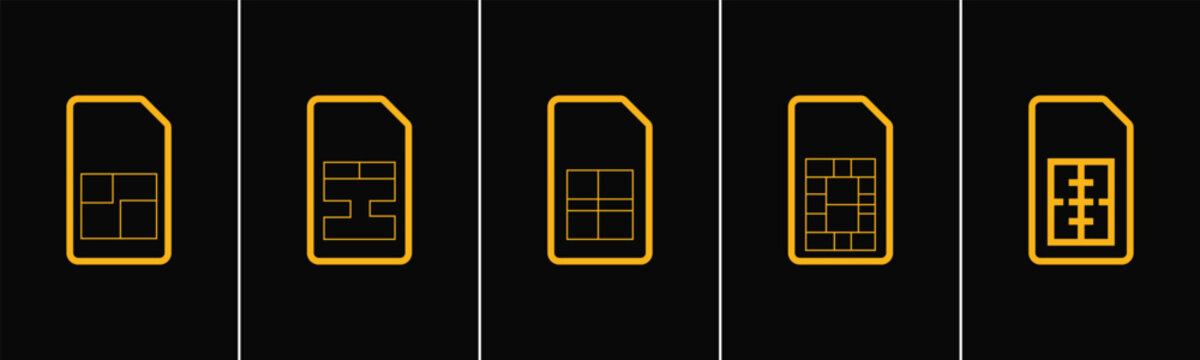 Title: A collection of golden smart cards with integrated circuits and varying chip layouts is displayed high quality professional detailed modern elegant