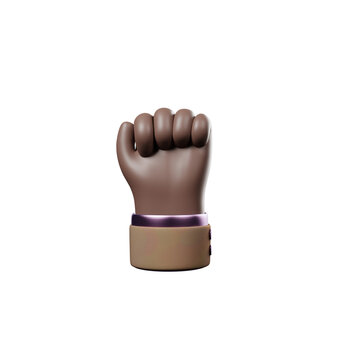 Handgeste 3D, PNG - Faust