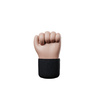 Handgeste 3D, PNG - Faust