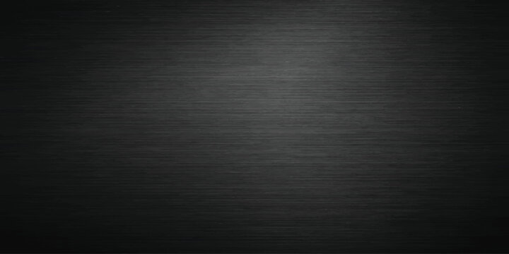 Abstract Black Brushed Metal Texture Background with Dark Stainless Steel Surface and Industrial Luxury Wallpaper