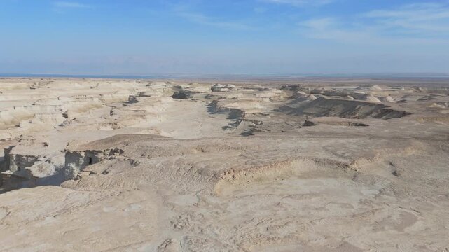 Aerial Canyons Near Masada Dead Sea