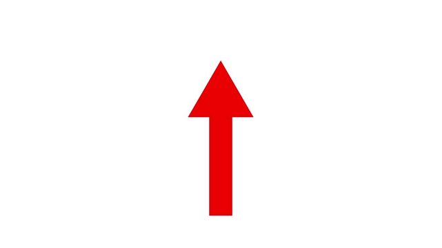 Red Upward Pointing Arrow Icon Isolated on White Background Representing Growth Success and Positive Directional Trend for Business Financial Concept