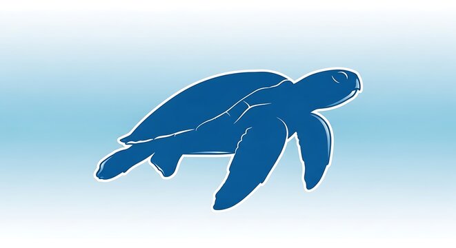 Sea turtle swimming in ocean waters.