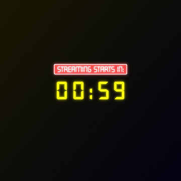 Streaming Countdown Timer Square Title for Social Media Post and Feed