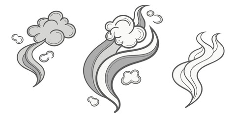 Sleek black and white illustration of a horse's flowing mane and tail © Mamun