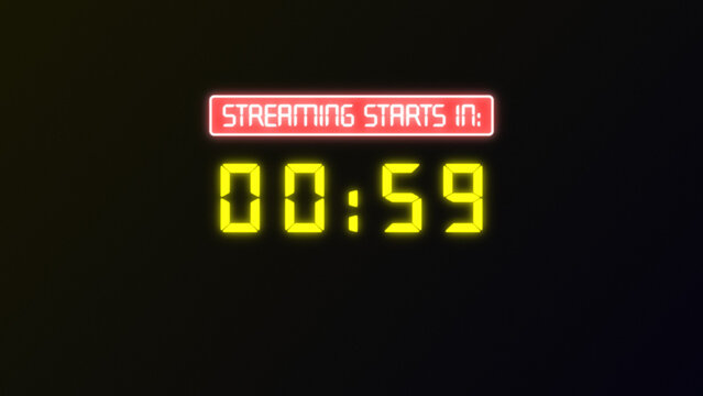 Streaming Countdown Timer Wide Title with Logo and Video Placeholder