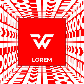 Tunnel Modern Kinetic Typography Square Title for Social Media Post