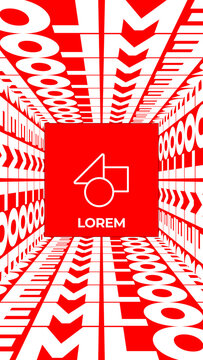 Tunnel Modern Kinetic Typography Vertical Title for Mobile and Stories