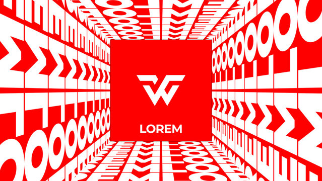 Tunnel Modern Kinetic Typography Wide Title with Logo and Video Placeholder