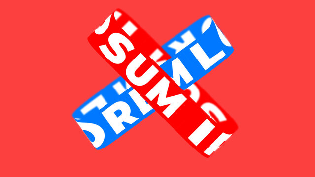 Kinetic Band Text Loop Wide Title with Fake 3D Rotating Ribbon