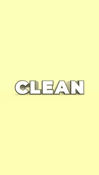 Clean 3D Text Vertical Title for Mobile Video and Stories