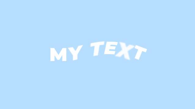 Magic Blur Text Wide Title with Waving and Flying Entrance Animation