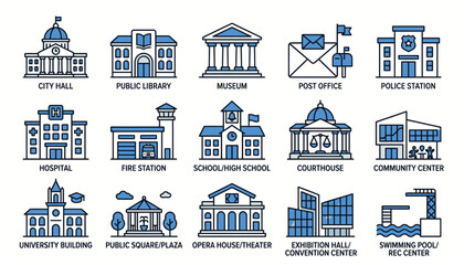 various public buildings and places. © Kenn