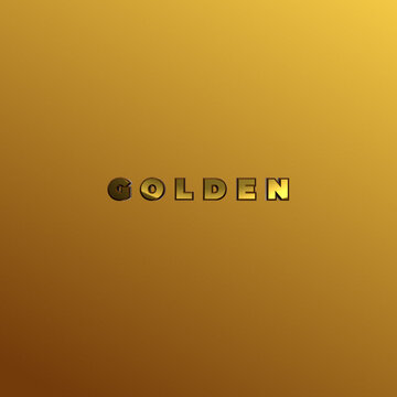Golden Cinematic 3D Text Square Title for Social Media Post and Feed