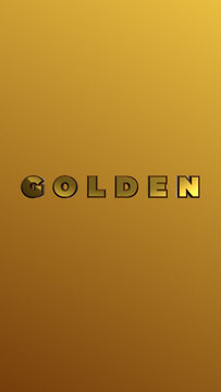 Golden Cinematic 3D Text Vertical Title for Mobile Video and Stories