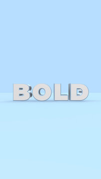 Elegant Bold 3D Text Vertical Title for Mobile Video and Stories