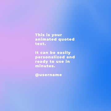 Square Word by Word Animated Text for Social Media Post