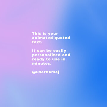 Square Typewriter Animated Text for Social Media Post