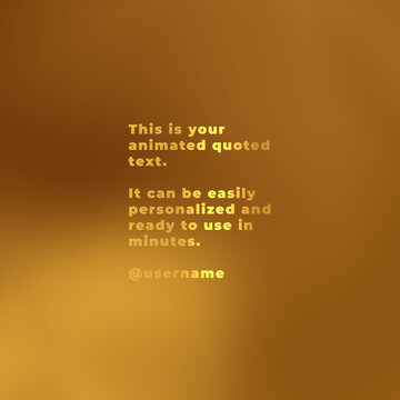 Square Luxury Gold Animated Text for Social Media Post