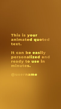 Vertical Luxury Gold Animated Text for Reels and Stories