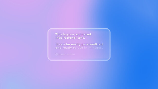 Liquid Glass Quote Titles &ndash; Modern Transparent Text on Dynamic Gradient Background