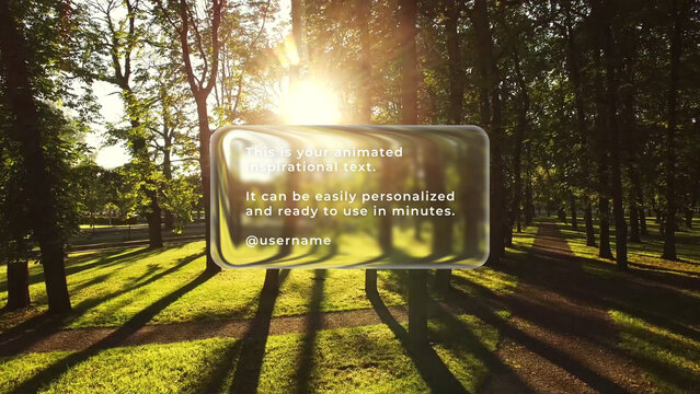 Liquid Glass Quote Titles Over Video &ndash; Modern Transparent Text Overlay