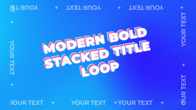 Multi Format Bold Stacked Animated Text Bundle for Social Media